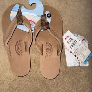 Rainbow Tan Flip Flops